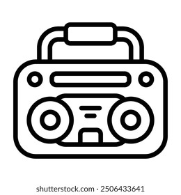 Simple Boombox icon. The icon can be used for websites, print templates, presentation templates, illustrations, etc