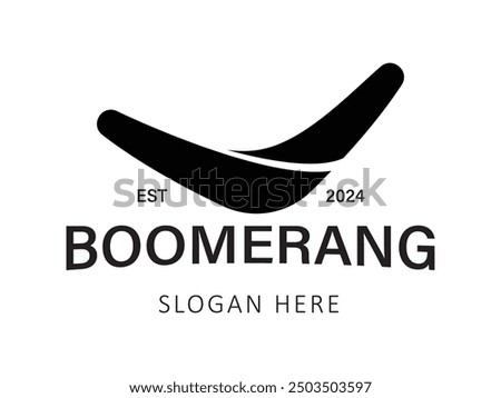 simple boomerang logo vector design illustrator