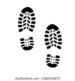 simple boot prints in black design