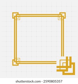 Simple border corner frame decoration