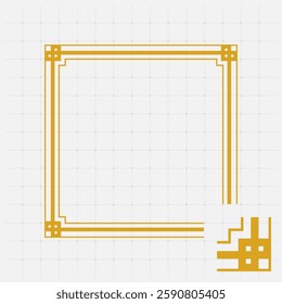Simple border corner frame decoration