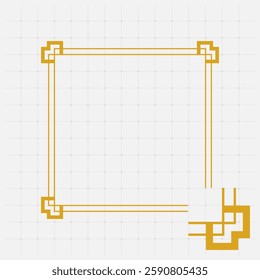 Simple border corner frame decoration