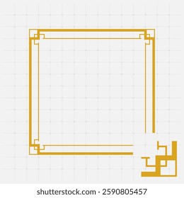 Simple border corner frame decoration