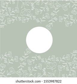 simple border shape with ornament flower