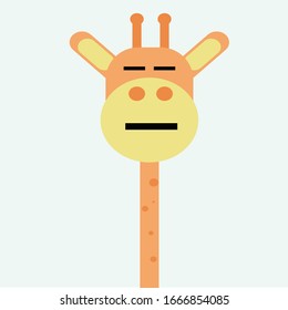 a simple bored vector giraffee.