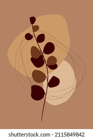 Simple botanic poster in flat minimalism style.
