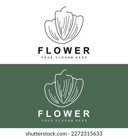 Simple Botanical Leaf and Flower Logo, Vector Natural Line Style, Decoration Design, Banner, Flyer, Wedding Invitation, and Product Branding