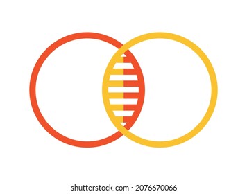 simple both circle join together. rounded logo design