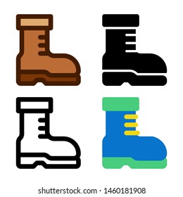 simple bots icon in four style glyph, line, flat and filled line
