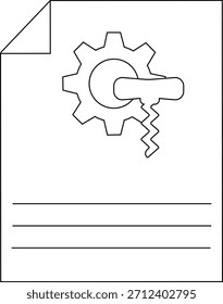 Gráfico de Vector de ícono de abridor de tapa de botella simple
