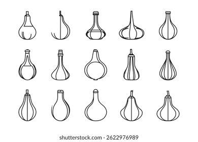 Simple Bottle Gourd Sketch Style