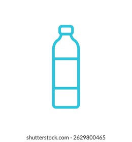 Simple Bottle Icon. Isolated on white background.