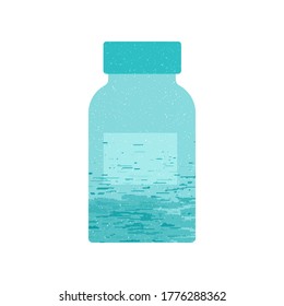 simple bottle stock vector illustration