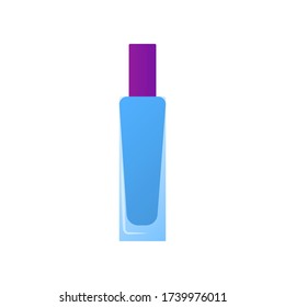 Simple bottle in stylish tube for concealer or foundation, gradient color style. Fashion cosmetic product. Element personal care, isolated on white background. Icon make-up. Flat vector illustration