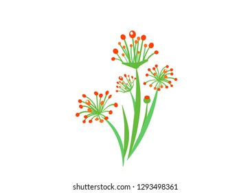 Simple bouquet vector with spring garden blooming flowers illustration. Fashion floral springtime nature plant elements isolated on white background in minimal style.
