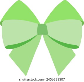 Simple bow icon in trendy flat style isolated on transparent background. Green ribbon symbol for your website design, logo, app, UI. Vector illustration in doodle style EPS10