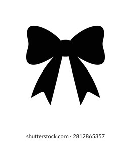 Simple bow silhouette vector flat illustration design.