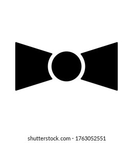 Simple Bow Tie or Dickey Bow Icon. Vector Image.