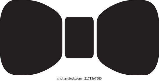 Simple Bow Tie icon flat. Illustration isolated on white background. Vector grey sign symbol.eps
