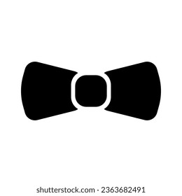 Simple bow tie silhouette icon. Vector.