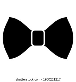 Simple bow tie vector illustration isolated on white background, neck bow tie icon