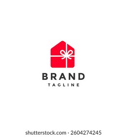 Simple Bowknot Home Gift Logo Design. Simple Fun Home Gift Logo Design.