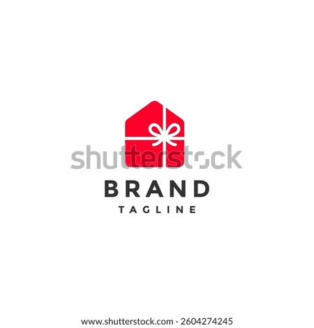 Simple Bowknot Home Gift Logo Design. Simple Fun Home Gift Logo Design.