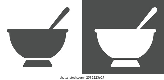 Simple bowl flat vector icons