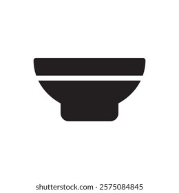 Simple bowl icon designed with clean lines, ideal for representing food, dining, or kitchenware. Suitable for general culinary themes or dining-related projects.