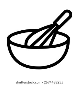 simples tigela ícone whisk vetor, ícone conjunto cozinha