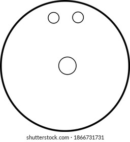 trabajo simple de ilustración de bola de bolos