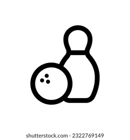 Simple Bowling icon. The icon can be used for websites, print templates, presentation templates, illustrations, etc