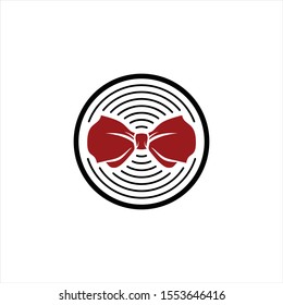 Simple bowtie silhouette logo vector. Bow tie waiter and waitress icon. formality and luxury dress fashion cloth apparel. modern premium vintage look. apply as web, mobile smart phone apps, shop.