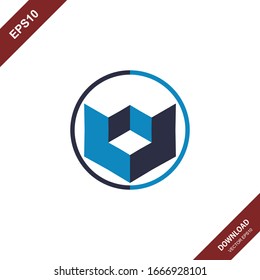 Simple Box concept logo icon template vector illustration design