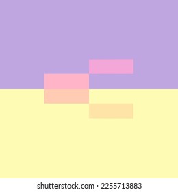 Simple box design in pastel colors.
