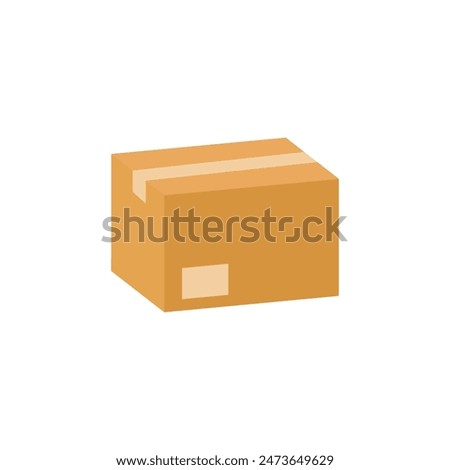 Simple box icon. Cardbox delivery parcel icon. Shipping brown cardboard template vector package. Delivery icon.