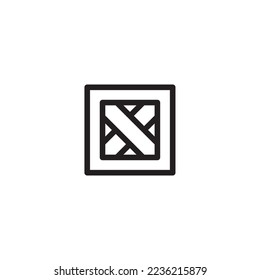 Einfache Box Icon Design, Vektorgrafik