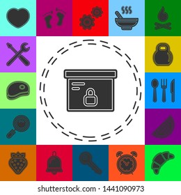 Simple Box isolated. Flat pictogram - simple icon