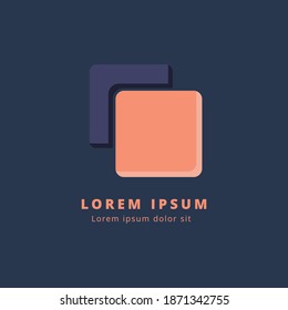 simple box logo with combination of pastel colors that makes this logo look clean and elegant
