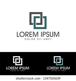 simple box logo design illustration vector