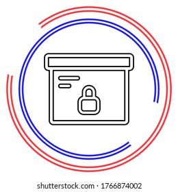 Simple Box. Thin line pictogram - outline editable stroke