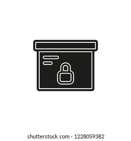 Simple Box Vector Icon