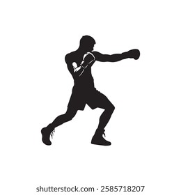 Simple Boxing Men Vector Illustration 