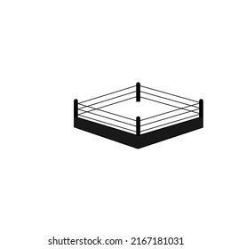 Simple Boxing Ring Icon Illustration Design