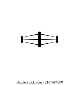 Simple Boxing Ring Icon Illustration Design