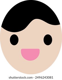 Simple boy face avatar icon