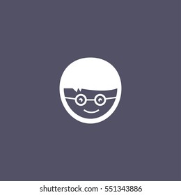 simple boy face icon