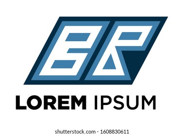 simple BR logo in blue