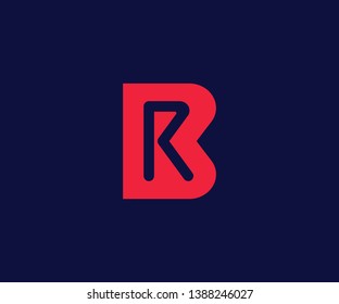 Simple BR Minimalist Initial / Letter BR logo design