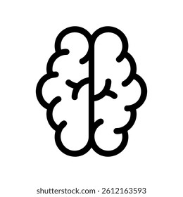 Simple Brain Graphic Representation Mind and Intellect Vector Design